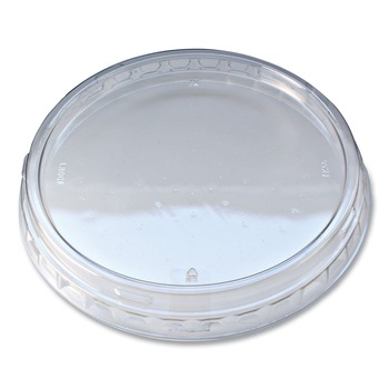 Fabri-Kal LRDOF Recycleware Plastic Round Deli Container Lids - Clear (500/Carton)