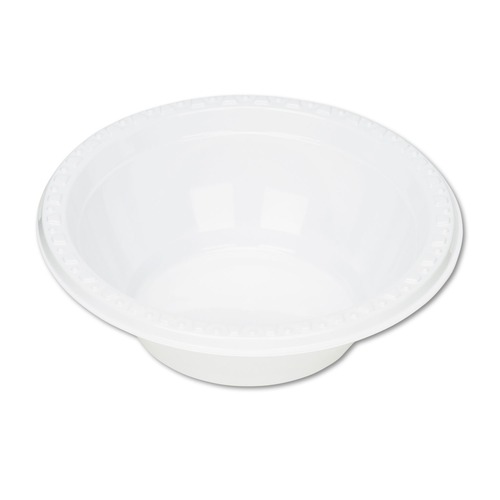 Bowls | Tablemate 5244WH 5 oz Plastic Dinnerware Bowl - White (125/Pack) image number 0