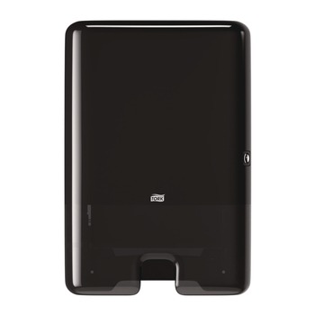 Tork 553028 Xpress 11.9 in. x 4 in. x 17.5 in. H2 Multifold Hand Towel Dispenser - Black