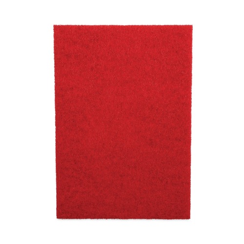 Floor Pads-Cleaning, Buffing & Polishing | Boardwalk 7100115839 28 in. x 14 in. Buffing Floor Pads - Red (10/Carton) image number 0
