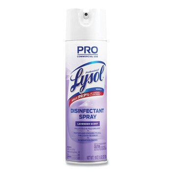 Professional LYSOL Brand 36241-89097 19 oz. Aerosol Spray Disinfectant Spray - Lavender