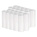 Low-Density Trash Bags | Boardwalk H4823LWKR01 10 Gallon 0.4 mil 24 in. x 23 in. Perforated Roll Low-Density Waste Can Liners - White (25 Bags/Roll, 20 Rolls/Carton) image number 1