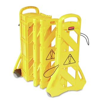 BARRIERS | Rubbermaid Commercial FG9S1100YEL 13 ft x 40 in. Plastic Portable Mobile Safety Barrier - Yellow