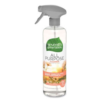 Seventh Generation 44714EA 23 oz Trigger Spray Bottle Natural All-Purpose Cleaner - Morning Meadow