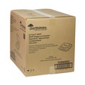 Food Containers & Lids | Pactiv Corp. YCNW0853 EarthChoice 8.5 x 8.5 x 3.1 3-Compartment Plastic Vented Microwavable MFPP Hinged Lid Container - White (146/Carton) image number 1