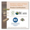 Cutlery Kits | World Centric AS-BB-TN 6.7 in. Knife/Fork/Spoon/Napkin Bamboo Cutlery - Natural (250/Carton) image number 4