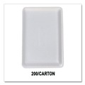 Food Containers & Lids | GEN 15PWH 14.44 in. x 7.88 in. x 1.37 in. #15P Meat Trays - White (200/Carton) image number 1