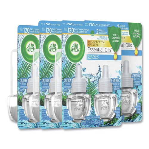 Metered Dispenser Refills | Air Wick 62338-79717 0.67 oz. Scented Oil Refill - Fresh Water (6/Carton) image number 0