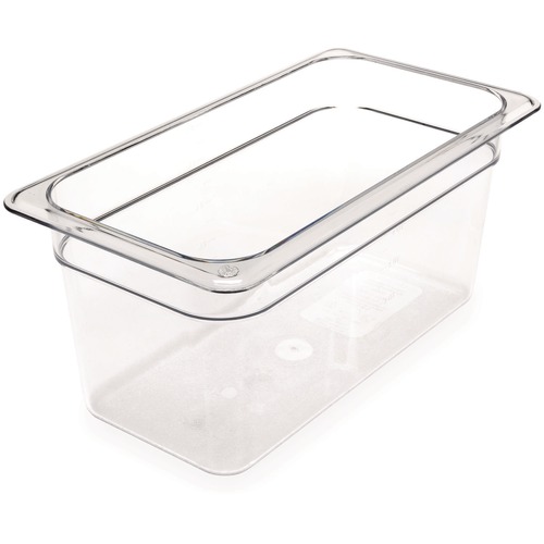 Food Storage Containers & Lids | Carlisle 3066207 6.88 in. x 12.75 in. x 6 in. 5.7 qt. StorPlus Polycarbonate Plastic Food Pan - Clear image number 0