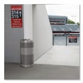 Indoor Waste Receptacles | Rubbermaid Commercial FGS3ETBKPL 25 gal. Classics Perforated Steel Open Top Receptacle - Black image number 3
