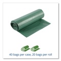 Repro Trash Bags | Stout by Envision G3340E11 Controlled Life-Cycle 33 in. x 40 in. 1.1 mil. 33 Gallon Plastic Trash Bags - Green (40/Box) image number 3