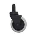 Casters | Rubbermaid Commercial FG7570L20000 3 in. Soft Rubber Wheel Grip Ring Stem Replacement Bayonet-Stem Swivel Casters - Black image number 0