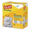 Drawstring & Kitchen Bags | Glad 70427 ForceFlex 13 Gallon 0.72 mil 23.75 in. x 24.88 in. Tall Kitchen Drawstring Trash Bags - Gray (100/Carton) image number 2