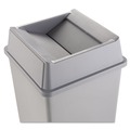 Waste Receptacle Lids | Rubbermaid Commercial FG266400GRAY 20.13 in. Plastic Untouchable Square Swing Top Lid - Gray image number 1