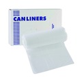 High-Density Trash Bags | Boardwalk Z4833RNKR01 16 Gallon 6 mic 24 in. x 33 in. Perforated Roll High-Density Can Liners - Natural (50 Bags/Roll, 20 Rolls/Carton) image number 1