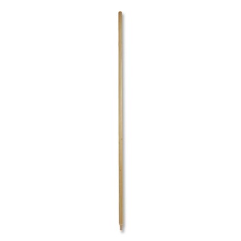 Boardwalk BWK137 Heavy-Duty Threaded End Lacquered Hardwood 1.13 in. Diameter x 60 in. Broom Handle - Natural