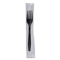 Disposable Forks | Boardwalk BWKFORKHWPPBIW Heavyweight Wrapped Polypropylene Fork Cutlery - Black (1000/Carton) image number 2