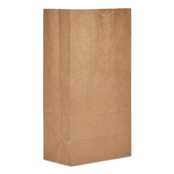 Ross & Wallace Paper Products 130305500PK/BL 5.25 in. x 3.38 in. x 10.94 in. #5 Size Extra-Heavy-Duty Grocery Paper Bags - Kraft (500/Bundle)