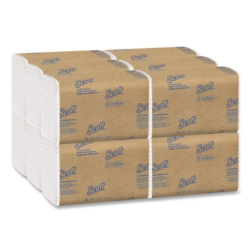 Perforated Roll & Hand Towels | Scott 01510 10.13 in. x 13.15 in. 1-Ply Essential C-Fold Towels - White (12 Packs/Carton) image number 0