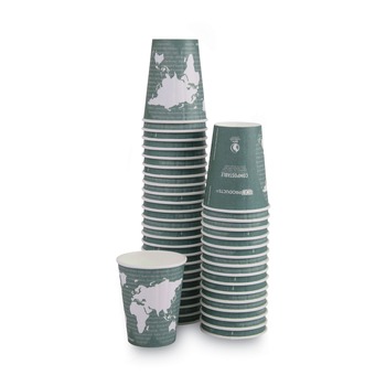 Eco-Products EP-BNHC12-WD 12 oz. World Art Renewable and Compostable Insulated Hot Cups (600/Carton)