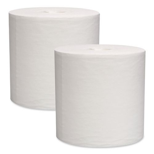 Perforated Roll & Hand Towels | WypAll 05820 L30 Center-Pull Roll 9.8 in. x 15.2 in. Towels - White (300/Roll, 2 Rolls/Carton) image number 0