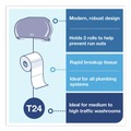 Toilet Tissue Dispensers | Tork 59TR 12.75 x 5.57 x 8.25 Twin Standard Roll Bath Tissue Dispenser - Smoke (1/Carton) image number 4