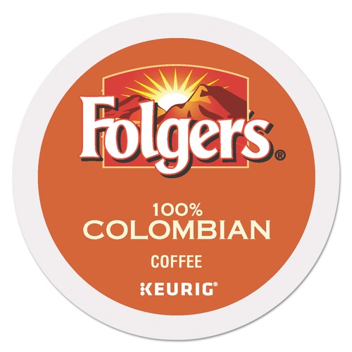 Coffee - Caffeinated | Folgers 5000363990 100% Colombian Coffee K-Cups (24/Box) image number 0