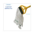 Mop Heads | Boardwalk BWKSP200M14DZ 14 oz. Medium Loop End Rayon Mop Head - White (1-Dozen) image number 5