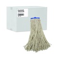 Mop Heads | Boardwalk BWK720C 20 oz. Economical Lie-Flat Cotton Fiber Mop Head - White (12/Carton) image number 0