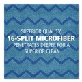 Cleaning Cloths & Wipes | Rubbermaid Commercial FGQ62000BL00 HYGEN 16 in. x 16 in. Microfiber Cleaning Cloths - Blue (12/Carton) image number 3
