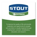 Low-Density Trash Bags | Stout by Envision T5051B15 50 in. x 51 in. 65-Gallon 1.5 mil. Total Recycled Content Plastic Trash Bags - Black/Brown (100/Carton) image number 7
