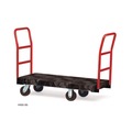 Carts & Trucks | Rubbermaid Commercial FG443610BLA 24 in. x 48 in. 1200 lbs. Capacity Heavy-Duty Platform Truck Cart - Black image number 3