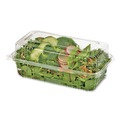 Food Containers & Lids | World Centric KL-CS-95N 4.9 in. x 9 in. x 3.5 in. 23 oz. PLA Plastic Hinged Clamshells - Clear (200/Carton) image number 1