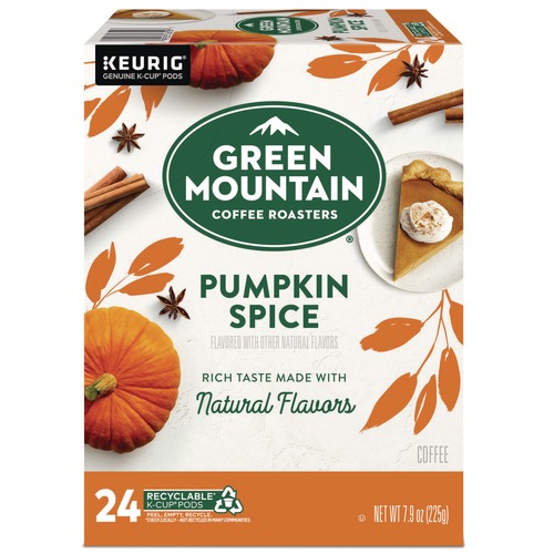 Coffee - Caffeinated | Green Mountain Coffee 5000368942 Fair Trade Certified Flavored Coffee K-Cups - Pumpkin Spice (24/Box) image number 0