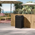 Outdoor Waste Receptacles | Suncast GHW1732BK Trash Hideaway 30-Gallon Plastic Waste Bin - Black image number 1