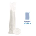 Cup Lids | Boardwalk BWKPET910STRAWPK 9 oz. to 10 oz. Crystal-Clear Cold Cup Straw-Slot Lids - Clear (100/Pack) image number 3
