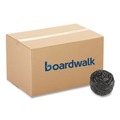 Grill Scrubbers | Boardwalk BWKSCRUBBER 3.93 in. x 1.96 in. Stainless Steel Scrubber - Silver (72/Carton) image number 0
