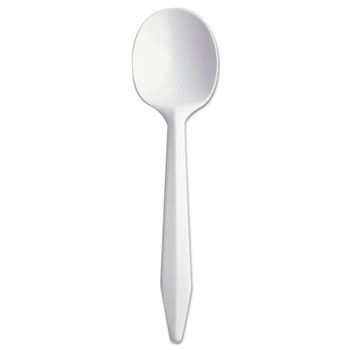 Dart SU6BW 5.6 in. Style Setter Mediumweight Plastic Spoons - White (1000/Carton)