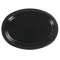 Platters | Chinet 81411 8 in. x 11 in. Heavyweight Plastic Platters - Black (250/Carton) image number 0