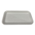 Food Containers & Lids | GEN 17SWH 8.5 in. x 4.69 in. x 0.64 in. #17S Meat Trays - White (500/Carton) image number 0