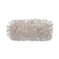 Mop Heads | Boardwalk BWK1312 12 in. x 5 in. Cotton Dust Mop Head - White image number 1