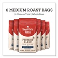 Coffee - Caffeinated | Seattle's Best 12407831 12 oz Bag Medium Roast Whole Bean Coffee - Port Side Blend (6/Carton) image number 1