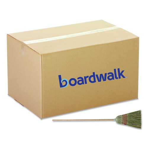 Brooms | Boardwalk BWKBR10004 53-1/2 in. Corn/Fiber Lobby Brooms - Natural (6/Carton) image number 0