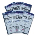 Table Covers & Skirts | Tablemate TBLPT549-WH 54 in. x 108 in. Table Set Poly Tissue Table Cover - White (6/Pack) image number 2