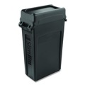 Waste Receptacle Lids | Rubbermaid Commercial FG267360BLA Slim Jim 11.38 in. x 20.5 in. x 5 in. Swing Lid - Black image number 3