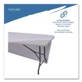 Table Covers & Skirts | Iceberg 16533 iGear 30 in. x 96 in. Polyester Fabric Table Cover - White image number 7