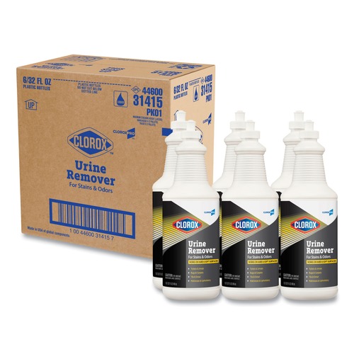 Disinfecting & Cleaning Solutions | Clorox 31415 32 oz. Pull Top Bottle Urine Remover for Stains and Odors (6/Carton) image number 0
