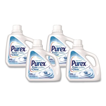  | Purex DIA 05020 Free and Clear 150 oz. Bottle Liquid HE Laundry Detergent - Unscented (4/Carton)