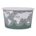 Food Containers & Lids | Eco-Products EP-BSC12-WA 4.05 in. x 2.5 in. 12 oz. World Art Renewable and Compostable Paper Food Container - Green (500/Carton) image number 0