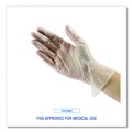 Food Service Disposable & Single Use Gloves | Boardwalk BWK365LCT 2.6 mil 9.5 in. Long Powder-Free General Purpose Vinyl Gloves - Large, Clear (100/Box, 10 Boxes/Carton) image number 7